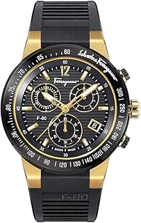 Montre à quartz analogique pour homme avec bracelet en caoutchouc sfdl00318, noir, 44