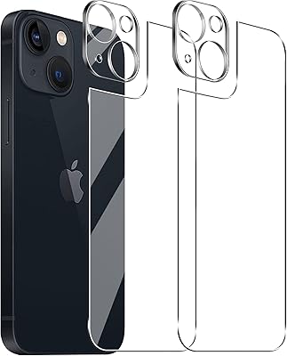 Protecteur d'écran arrière sotco pour iphone 14 avec protecteur d'objectif d'appareil