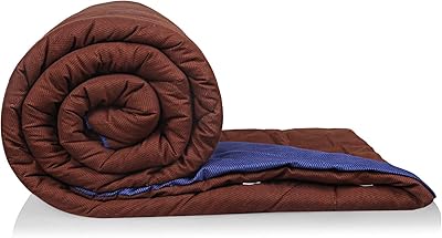 Couette réversible imprimée cooper industries - twin (marron et bleu, 200 g/m2)