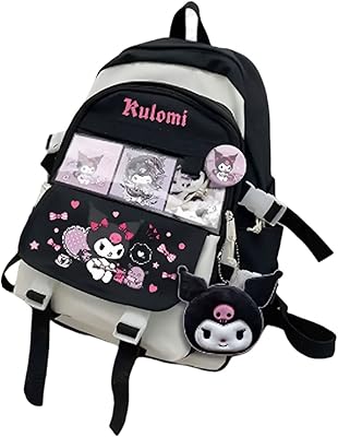 Mignon sac à dos kawaii cinnamoroll kurome cartoon school book bag avec broche