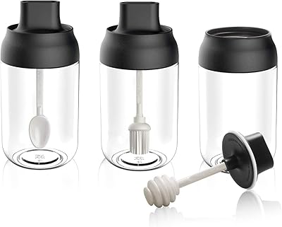Boîte à épices, lot de 3 pots à épices, sel, sucre et assaisonnements