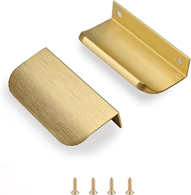 Satanga poignée à doigt pour armoires de cuisine, poignées plates cachées en aluminium