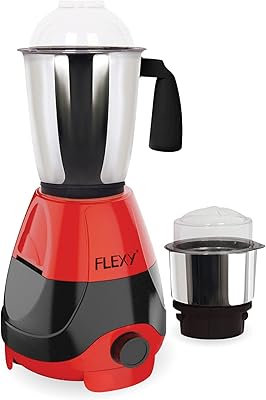 Mélangeur indien puissant flexi 600 watts avec bocaux en acier inoxydable et garantie