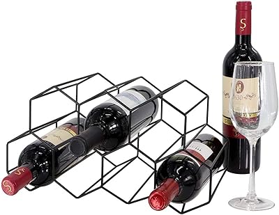 Porte-bouteille de vin de comptoir tomface stockage pour 9 bouteilles aucun