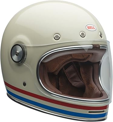Casque bell bullet (pearl shiny stripe blanc/rouge/bleu - taille m)