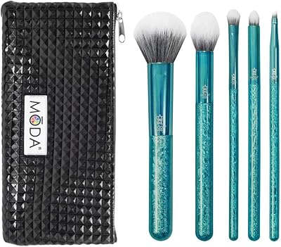 Ensemble de pinceaux de maquillage pleine grandeur moda royal & langnickel avec sac