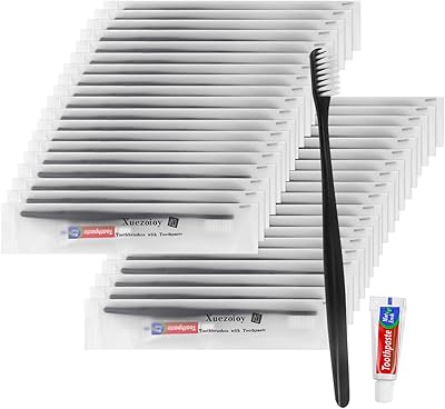 Ensemble de 30 brosses à dents jetables avec dentifrice ensemble voyage
