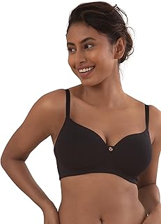 Nykaa soutien-gorge quotidien en coton sans fil pour femme - soutien-gorge rembourré à