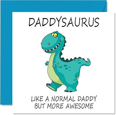 Cartes d'anniversaire pour père daddysaurus carte de fils fille joyeux