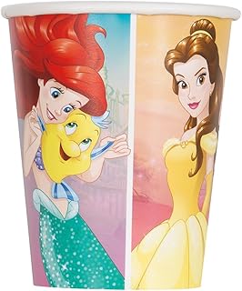 Grands gobelets en papier disney princess dream - 8 pièces, multicolore, taille unique
