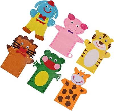 6 pièces kit de couture de marionnettes à main en forme d'animaux fabrication