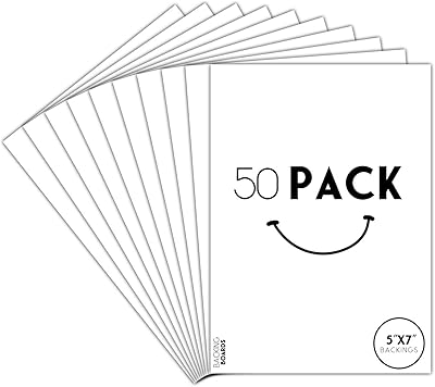 Golden state art lot de 50 plaques de support 5x7 uniquement