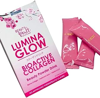 Beauty vault lumina glow boisson en poudre de collagène bioactive pour le flétrissement