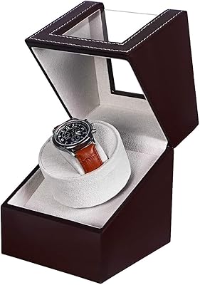 1 watch montre mécanique automatique en cuir pu marron avec moteur. Votre shopping simplifié de A à Z avec Diaytar