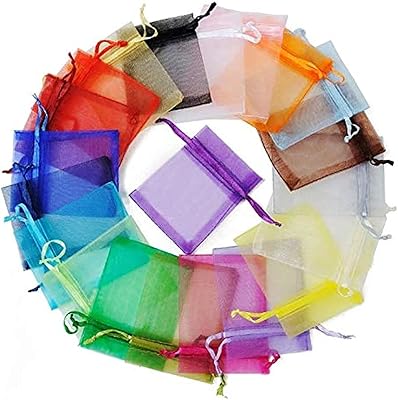 Sacs de cadeaux de mariage en organza pour noël, bijoux et bonbons, 20