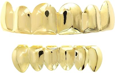Grilles de dents hip-hop plaquées or 24 carats kirland pour grilles dentaires