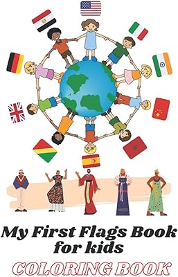 Mon premier livre de coloriage sur les drapeaux pour enfants : un drapeau