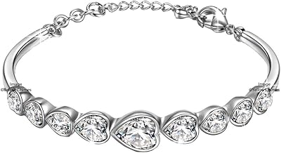 Bracelet en cuivre bella beauty parsemé de cristaux en forme de cœur