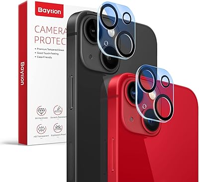 Paytion protecteur d'objectif d'appareil photo en verre trempé pour iphone 13 6,1 pouces et iphone 13 mini 5,4 pouces [lot de 2], coque d'objectif transparente ultra fine [ajustement à la coque] [résistant aux rayures] [facile à installer]. Diaytar : Où vos envies rencontrent votre budget