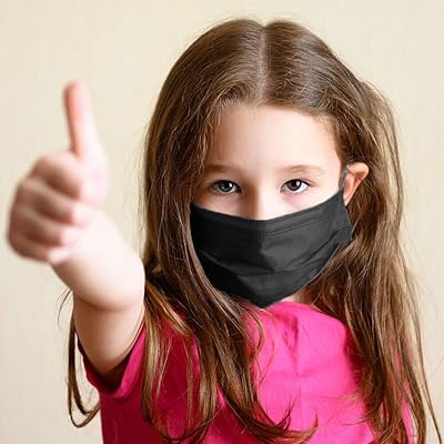 Masque jetable 50 pièces pour bébé/enfant avec boucle d'oreille confortable et pince-nez