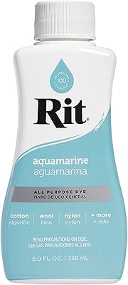 Teinture liquide pour tissus rite day, 8 oz, noir, aigue-marine, 1