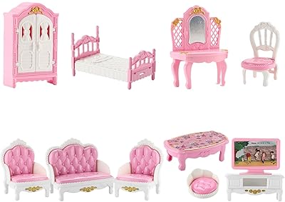 Ensemble de meubles de petite maison 10 pièces, chambre à coucher, salon, modèle