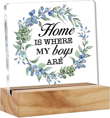 Citation de famille la maison est là où mes garçons sont décor