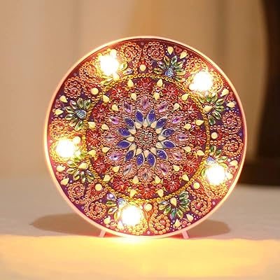 Goodrun peinture diamant avec lumière led, peinture de décoration intérieure 5d complète
