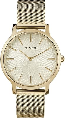 Montre à quartz pour femme, affichage analogique et bracelet en acier inoxydable tw2r36100