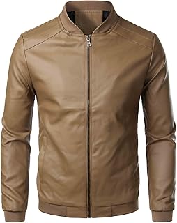 Veste en cuir sofy pour hommes veste d'automne coupe ajustée à