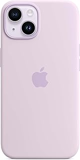 Coque en silicone apple pour iphone 14 avec magsafe - violet clair