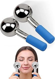 Rouleau de glace facial incassable en acier inoxydable pour la routine de beauté