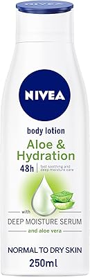 Lait corporel hydratant nivea à l'extrait d'aloe vera pour peaux normales à sèches