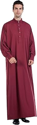 Gladthink thobe islamique à manches longues pour hommes