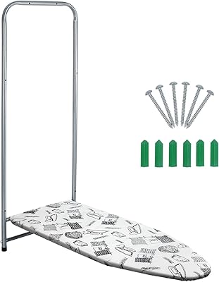 Planche à repasser dewey pour mur et porte 14" x 38" avec housse