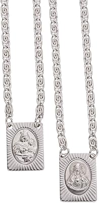 Collier pendentif classique en acier inoxydable pour femmes et hommes