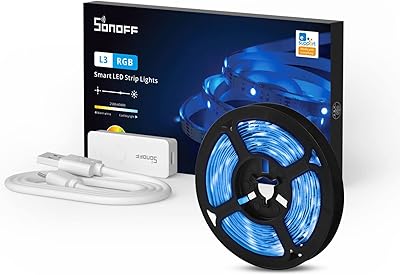 Sonoff 3 bande lumineuse led intelligente wi-fi d'éclairage alexa pour chambre et pièce