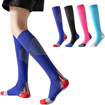 Bas de compression, paquet de 4 pour femmes et hommes, bas de compression