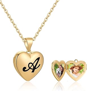Collier avec pendentif photo iefwell, colliers en forme de cœur plaqué or 14