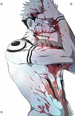 Affiche de l'anime japonais jujutsu kaisen sukuna, décoration murale rahinbeki en métal, affiche
