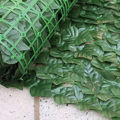 Clôture végétale lingwei, clôture de lierre à feuilles vertes artificielles pour l'intimité, clôture