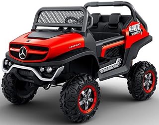 Voiture porteuse dorsa mercedes-benz, rouge, jeep rouge unimog