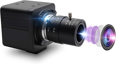 Webcam sirène 2mp objectif varifocal 2,8-12 mm webcamera vga 100fps usb avec caméra