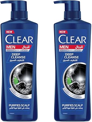 Shampooing nettoyant antipelliculaire clear men 700 ml paquet de 2