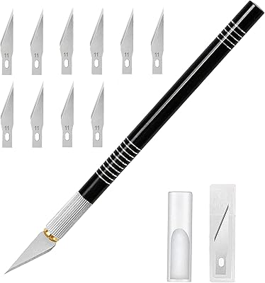 Couteau à découper de précision pour l'artisanat, couteau d'art avec 10 lames