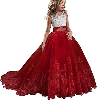 Robe de princesse brodée pour filles pour mariages anniversaires et remises de diplômes
