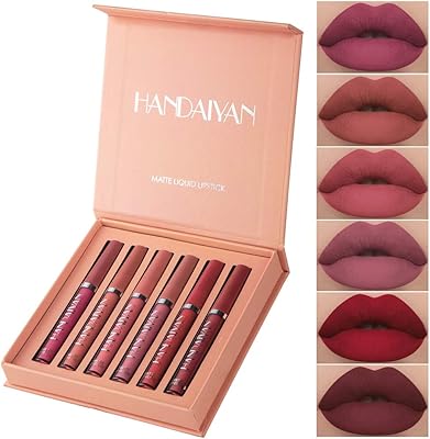 Ensemble de maquillage rouge à lèvres liquide mat longue durée non collant ne