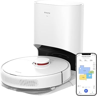 Aspirateur robot et vadrouille dreamtec d10 plus avec base auto-vide pour 45 jours