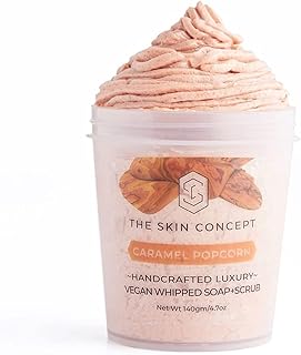 Savon fouetté + gommage végétalien fait main the skin concept - popcorn au