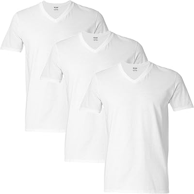 Maillot de corps en coton élastique à col en v pour hommes